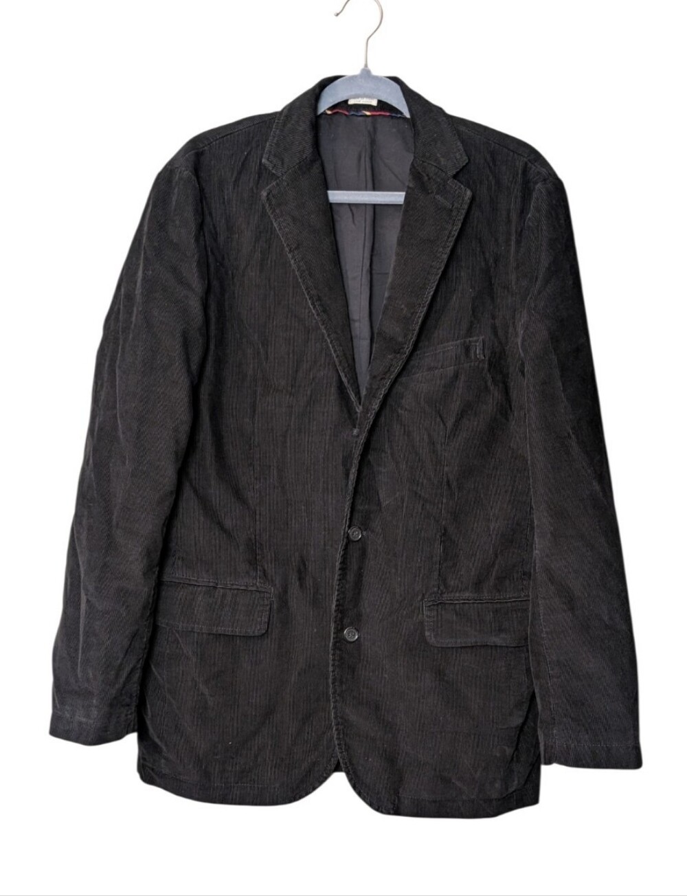 J.Crew Black thin Wale Corduroy Blazer Sportscoat Academic Gorpcore size Medium